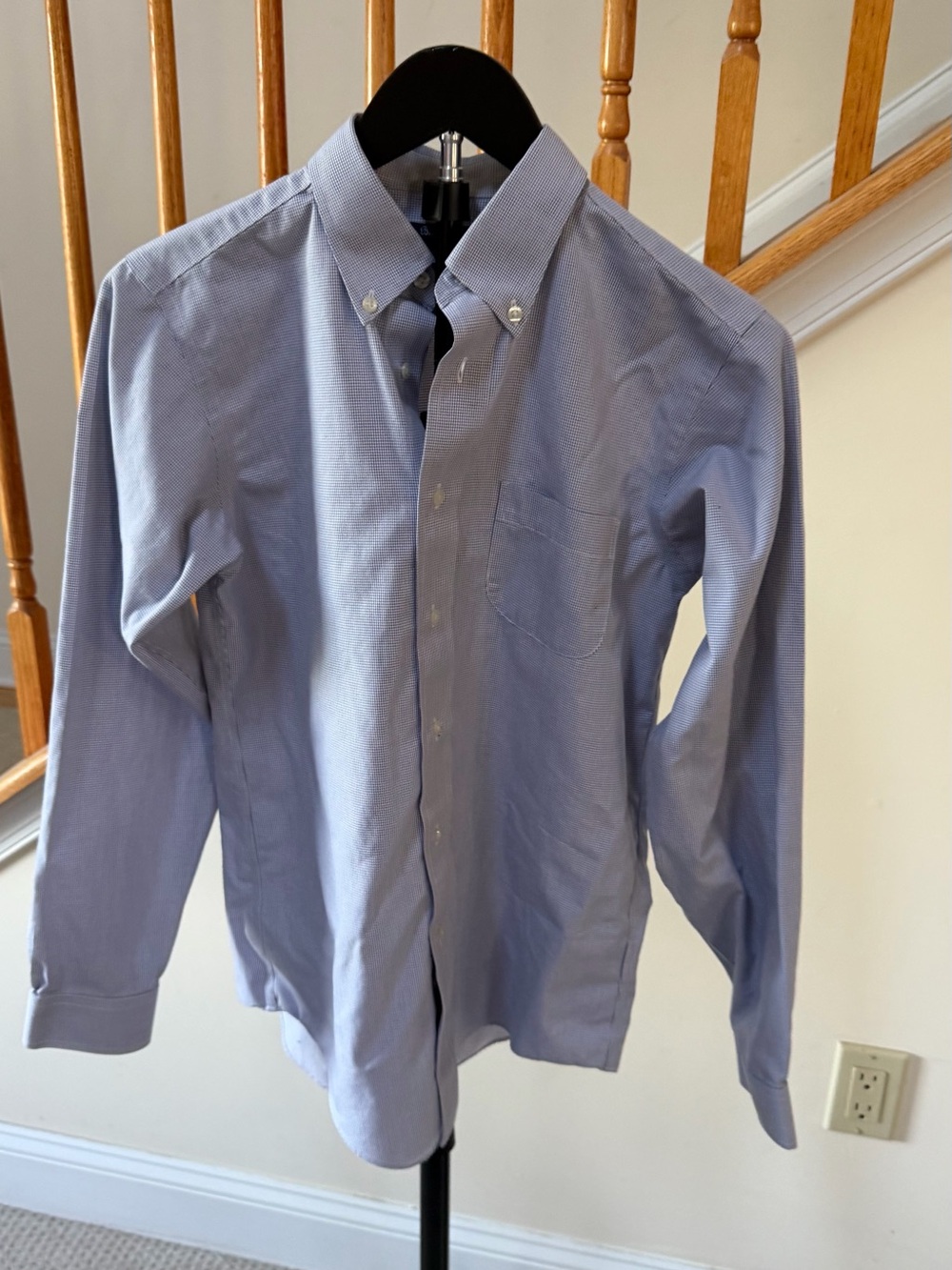 Brooks Brothers Light Blue Button-Down Shirt with Chest Pocket